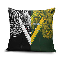 Aotearoa Australia Rugby Pillow Cover Maori and Aboriginal Art Sporty Style - Polynesian Pride