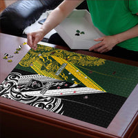 Aotearoa Australia Rugby Puzzle Maori and Aboriginal Art Sporty Style - Polynesian Pride
