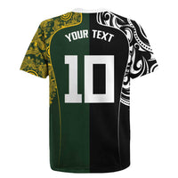 Aotearoa Australia Rugby Custom Rugby Jersey Maori and Aboriginal Art Sporty Style - Polynesian Pride