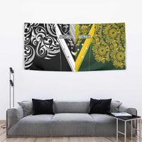 Aotearoa Australia Rugby Tapestry Maori and Aboriginal Art Sporty Style - Polynesian Pride