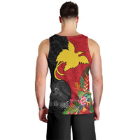 Papua New Guinea Men Tank Top Birds Of Paradise Mix Tropical Flower Polynesian Pattern LT03 - Polynesian Pride