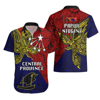 Papua New Guinea Central Province Hawaiian Shirt PNG Birds Of Paradise Polynesian Arty Style LT03 - Polynesian Pride