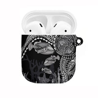 Hawaiian Reef Triggerfish AirPods Case Polynesian Art with Tribal Humuhumunukunukuapua'a LT03 Black - Polynesian Pride