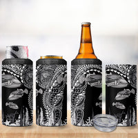 Hawaiian Reef Triggerfish 4 in 1 Can Cooler Tumbler Polynesian Art with Tribal Humuhumunukunukuapua'a LT03 - Polynesian Pride
