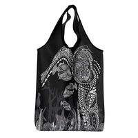 Hawaiian Reef Triggerfish Grocery Bag Polynesian Art with Tribal Humuhumunukunukuapua'a LT03 - Polynesian Pride