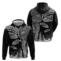Hawaiian Reef Triggerfish Hoodie Polynesian Art with Tribal Humuhumunukunukuapua'a LT03 - Polynesian Pride