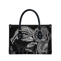 Hawaiian Reef Triggerfish Leather Bag Polynesian Art with Tribal Humuhumunukunukuapua'a LT03 - Polynesian Pride