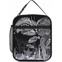 Hawaiian Reef Triggerfish Lunch Bag Polynesian Art with Tribal Humuhumunukunukuapua'a