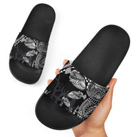 Hawaiian Reef Triggerfish Slide Sandals Polynesian Art with Tribal Humuhumunukunukuapua'a LT03 - Polynesian Pride