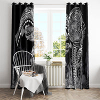Hawaiian Reef Triggerfish Window Curtain Polynesian Art with Tribal Humuhumunukunukuapua'a LT03 - Polynesian Pride