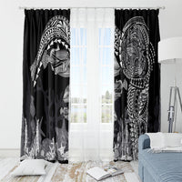 Hawaiian Reef Triggerfish Window Curtain Polynesian Art with Tribal Humuhumunukunukuapua'a LT03 - Polynesian Pride