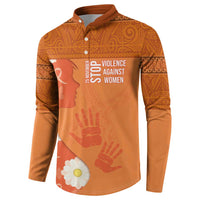 International Day for the Elimination of Violence Against Women Button Sweatshirt Polynesian Pattern