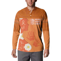 International Day for the Elimination of Violence Against Women Button Sweatshirt Polynesian Pattern