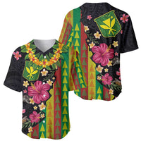 Hawaiian Independence Day Baseball Jersey Kanaka Maoli Symbols With Tapa Motifs and Tropical Plants - Polynesian Pride