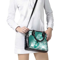 Personalised New Zealand Aotearoa Darts Masters Shoulder Handbag Maori Art Tattoo with Tribal Dart Symbol Teal Color - Polynesian Pride