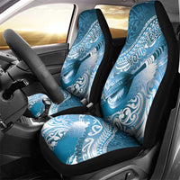 Personalised New Zealand Aotearoa Darts Masters Car Seat Cover Maori Art Tattoo with Tribal Dart Symbol Blue - Polynesian Pride