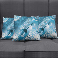 Personalised New Zealand Aotearoa Darts Masters Pillow Cover Maori Art Tattoo with Tribal Dart Symbol Blue - Polynesian Pride