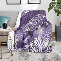 Personalised New Zealand Aotearoa Darts Masters Blanket Maori Art Tattoo with Tribal Dart Symbol Purple - Polynesian Pride