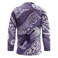 Personalised New Zealand Aotearoa Darts Masters Hockey Jersey Maori Art Tattoo with Tribal Dart Symbol Purple - Polynesian Pride