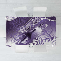 Personalised New Zealand Aotearoa Darts Masters Tablecloth Maori Art Tattoo with Tribal Dart Symbol Purple - Polynesian Pride