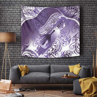 Personalised New Zealand Aotearoa Darts Masters Tapestry Maori Art Tattoo with Tribal Dart Symbol Purple - Polynesian Pride