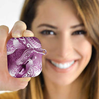 Personalised New Zealand Aotearoa Darts Masters AirPods Case Maori Art Tattoo with Tribal Dart Symbol Pink - Polynesian Pride