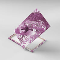 Personalised New Zealand Aotearoa Darts Masters Canvas Wall Art Maori Art Tattoo with Tribal Dart Symbol Pink - Polynesian Pride