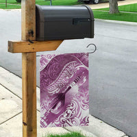 Personalised New Zealand Aotearoa Darts Masters Garden Flag Maori Art Tattoo with Tribal Dart Symbol Pink - Polynesian Pride