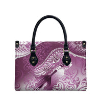 Personalised New Zealand Aotearoa Darts Masters Leather Bag Maori Art Tattoo with Tribal Dart Symbol Pink - Polynesian Pride