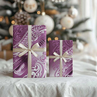 Personalised New Zealand Aotearoa Darts Masters Wrapping Paper Maori Art Tattoo with Tribal Dart Symbol Pink - Polynesian Pride