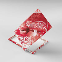 Personalised New Zealand Aotearoa Darts Masters Canvas Wall Art Maori Art Tattoo with Tribal Dart Symbol Red - Polynesian Pride