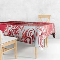 Personalised New Zealand Aotearoa Darts Masters Tablecloth Maori Art Tattoo with Tribal Dart Symbol Red - Polynesian Pride