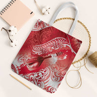 Personalised New Zealand Aotearoa Darts Masters Tote Bag Maori Art Tattoo with Tribal Dart Symbol Red - Polynesian Pride