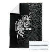 Custom New Zealand World Cup 2023 Blanket Aotearoa Champion Rugby with Silver Fern Maori Ethnic Pattern LT03 - Polynesian Pride