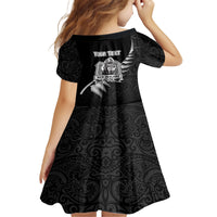 Custom New Zealand World Cup 2023 Family Matching Tank Maxi Dress and Hawaiian Shirt Aotearoa Champion Rugby with Silver Fern Maori Ethnic Pattern LT03 - Polynesian Pride