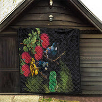 New Zealand Tui Quilt Guardians of the Hei Tiki - Maori Art and Plants