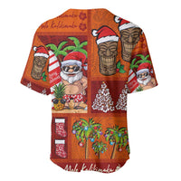 Hawaiian Christmas Baseball Jersey - Mele Kalikimaka Island Holiday Vibes - Red Orange LT03 - Polynesian Pride