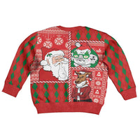 Australian Christmas Kid Ugly Christmas Sweater - Santa Koala Kangaroo and Holiday Cheer
