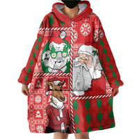 Australian Christmas Wearable Blanket Hoodie - Santa Koala Kangaroo and Holiday Cheer