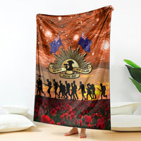 The Rising Sun Badge ANZAC Blanket Last Post Field of Poppy Starry Night Style LT03 - Polynesian Pride