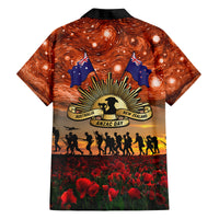 The Rising Sun Badge ANZAC Family Matching Puletasi and Hawaiian Shirt Last Post Field of Poppy Starry Night Style LT03 - Polynesian Pride