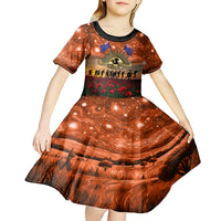 The Rising Sun Badge ANZAC Kid Short Sleeve Dress Last Post Field of Poppy Starry Night Style LT03 - Polynesian Pride