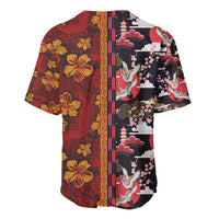 Pan-Pacific Festival Baseball Jersey Hawaiian Tribal and Japanese Pattern Together Culture