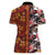 Pan-Pacific Festival Women Polo Shirt Hawaiian Tribal and Japanese Pattern Together Culture