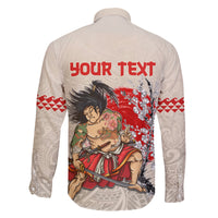 Personalised Pan-Pacific Festival Family Matching Mermaid Dress and Hawaiian Shirt Japanese Samurai with Hawaiian Pattern