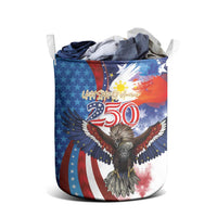 Philippines and United States Semiquincentennial Laundry Basket Eagle and National Flag Style