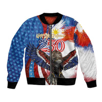Philippines and United States Semiquincentennial Bomber Jacket Eagle and National Flag Style LT03 Unisex Multicolor - Polynesian Pride
