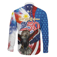 Philippines and United States Semiquincentennial Family Matching Puletasi and Hawaiian Shirt Eagle and National Flag Style