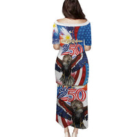 Philippines and United States Semiquincentennial Family Matching Puletasi and Hawaiian Shirt Eagle and National Flag Style