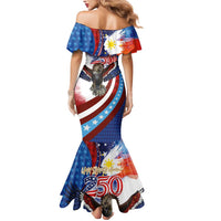 Philippines and United States Semiquincentennial Mermaid Dress Eagle and National Flag Style LT03 - Polynesian Pride